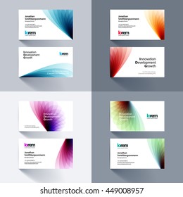 Vector business card template with soft shapes and waves background for business and beauty with beautiful overlap effect. Simple and clean design. Creative corporate vector layout.
