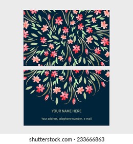 vector business card template. This file can be used for advertising, print design. Visit card, invitation, greeting card.