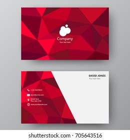 Vector business card template. Visiting card for business and personal use. Modern presentation card with company logo. Vector illustration design.