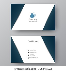 Vector business card template. Visiting card for business and personal use. Modern presentation card with company logo. Vector illustration design.