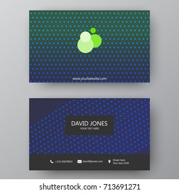 Vector business card template. Visiting card for business and personal use. Modern presentation card with company logo. Vector illustration design.