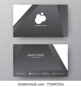 Vector business card template. Visiting card for business and personal use. Modern presentation card with company logo. Vector illustration design.