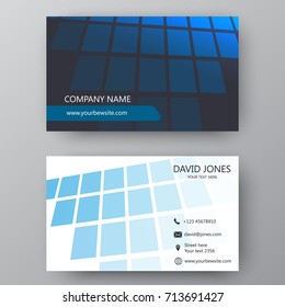 Vector business card template. Visiting card for business and personal use. Modern presentation card with company logo. Vector illustration design.