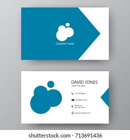 Vector business card template. Visiting card for business and personal use. Modern presentation card with company logo. Vector illustration design.