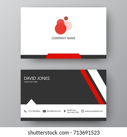 Vector business card template. Visiting card for business and personal use. Modern presentation card with company logo. Vector illustration design.
