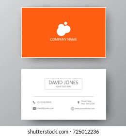 Vector business card template. Visiting card for business and personal use. Modern presentation card with company logo. Vector illustration design.