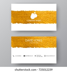 Vector business card template. Visiting card for business and personal use. Modern presentation card with company logo. Vector illustration design.