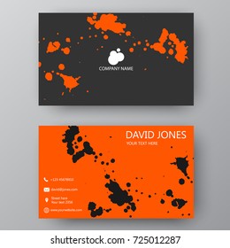 Vector business card template. Visiting card for business and personal use. Modern presentation card with company logo. Vector illustration design.