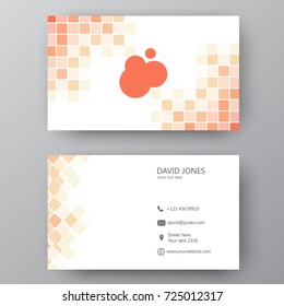 Vector business card template. Visiting card for business and personal use. Modern presentation card with company logo. Vector illustration design.