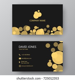 Vector business card template. Visiting card for business and personal use. Modern presentation card with company logo. Vector illustration design.