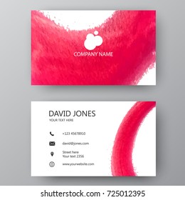 Vector business card template. Visiting card for business and personal use. Modern presentation card with company logo. Vector illustration design.