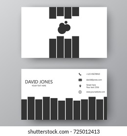 Vector business card template. Visiting card for business and personal use. Modern presentation card with company logo. Vector illustration design.
