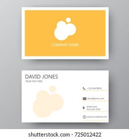 Vector business card template. Visiting card for business and personal use. Modern presentation card with company logo. Vector illustration design.