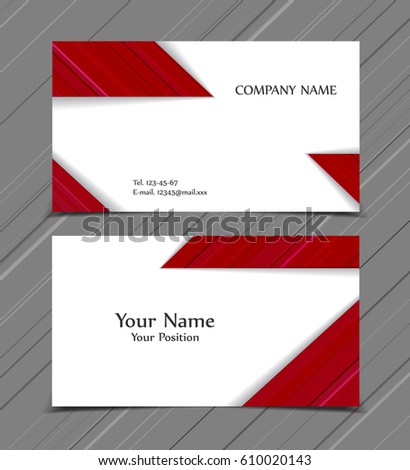 Vector business card templates. Modern design for corporate ID. Eps10 illustration