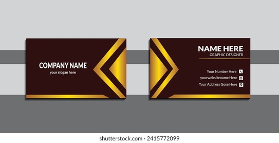 Vector business card. Visiting card for business and personal use. Modern presentation card. Vector illustration design.
