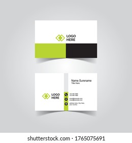 Vector Business cards and Modern and Clean template. simple minimal geometric Business Card layout design 2