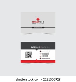 Tarjetas de visita vectorial y plantilla moderna y limpia. diseño simple y mínimo de tarjeta de presentación