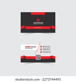 Tarjetas de visita vectorial y plantilla moderna y limpia. diseño simple y mínimo de tarjeta de presentación