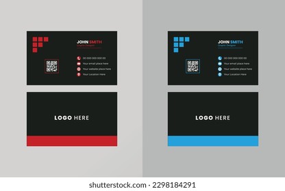 VektorVisitenkarten und moderne, kreative und saubere Vorlagen. einfache minimale Visitenkarte 
Layout-Design.
