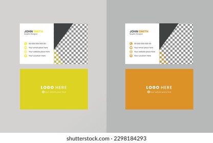 Vector Business cards and Modern Creative and Clean template. simple minimal Business Card 
layout design.

