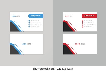 Vector Business cards and Modern Creative and Clean template. simple minimal Business Card 
layout design.

