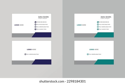 Vector Business cards and Modern Creative and Clean template. simple minimal Business Card 
layout design.
