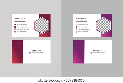 Tarjetas de visita vectorial y plantilla moderna creativa y limpia. simple tarjeta de presentación mínima 
diseño de diseño.
