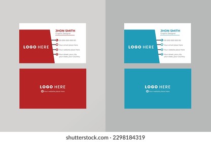 Vector Business cards and Modern Creative and Clean template. simple minimal Business Card 
layout design.
