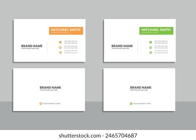 Vector Business cards and Modern Creative and Clean template. simple minimal Business Card layout design.