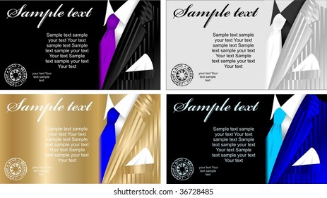 vector business cards set