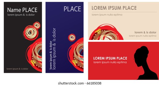 Vector business cards set