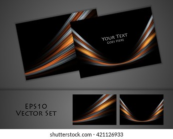 Vector business cards set. Elements for design, annual reports, brochures. Eps10