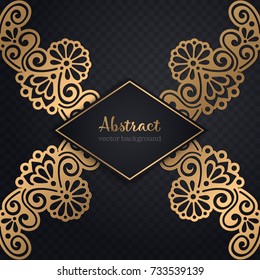 Vector business cards. Vintage decorative elements with mandala.