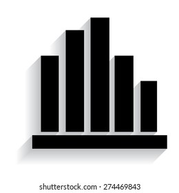 Vector Business Chart Presentation Icon  with shadow