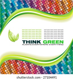 VECTOR Business Colorful Ecology Green Background