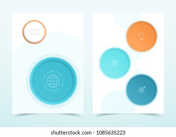 Vector Business Colorful Page Template Graphic