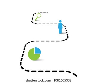 Vector business company infographic with pointers 