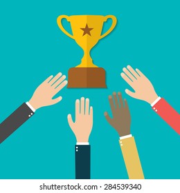 Vector business competition concept in flat style