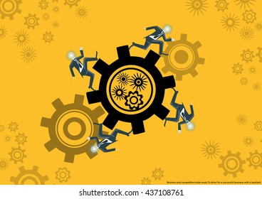 Vector business and competitive trade route To drive For business success
 with a backlash flat design