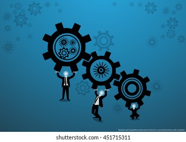 Vector business and competitive trade route To drive For business success with a backlash flat design