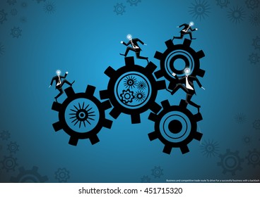 Vector business and competitive trade route To drive For business success with a backlash flat design