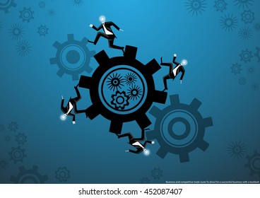 Vector business and competitive trade route To drive For business success with a backlash flat design
