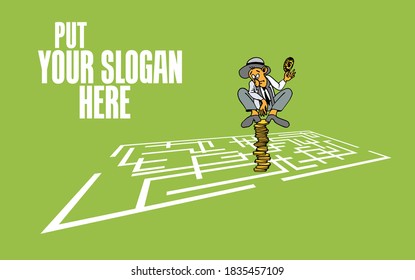 Vector business concept for internet banners, social media banners, headers of websites 