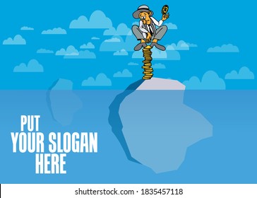 Vector business concept for internet banners, social media banners, headers of websites 