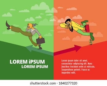 Vector business concept for internet banners, social media banners, headers of websites 