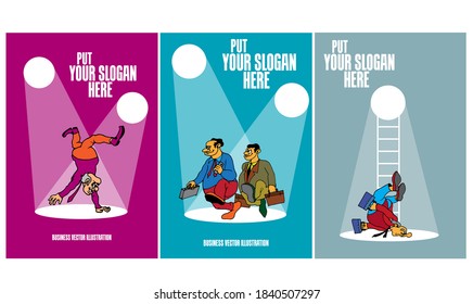 Vector business concept for internet banners, social media banners, headers of websites 