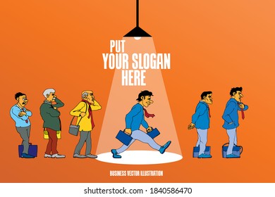 Vector business concept for internet banners, social media banners, headers of websites 