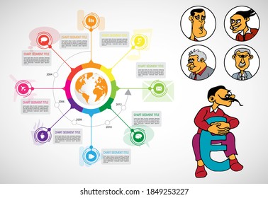 Concepto de negocio de vectores para banners de internet, banners de medios sociales, encabezados de sitios web 