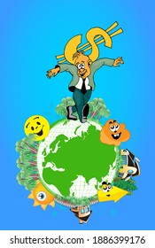 Vektorunternehmerkonzept für Internet-Banner, Social-Media-Banner