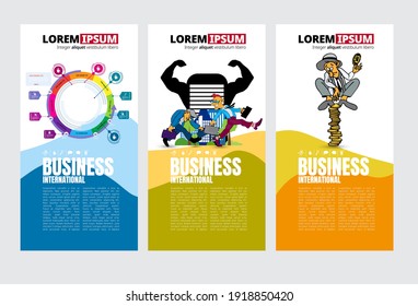 Concepto de negocio de vectores para banners de internet, banners de medios sociales, encabezados de sitios web 
